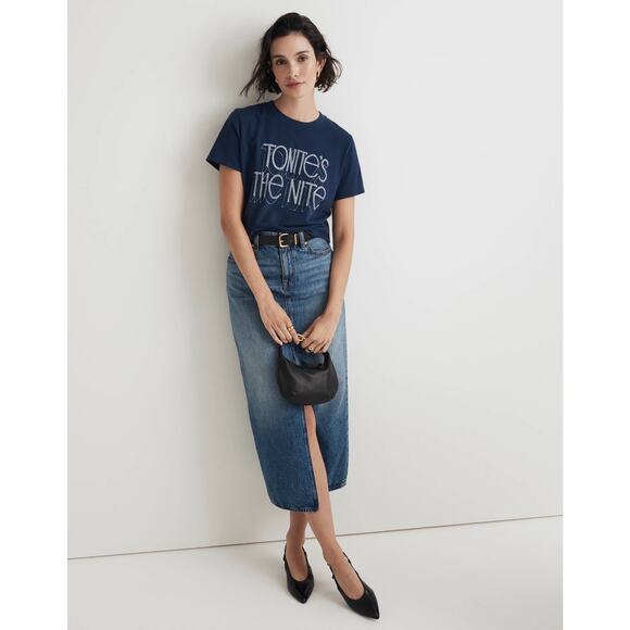 Madewell Tops - MADEWELL Tonite's The Nite Graphic Softfade Cotton Crewneck Relaxed Tee NWT S
